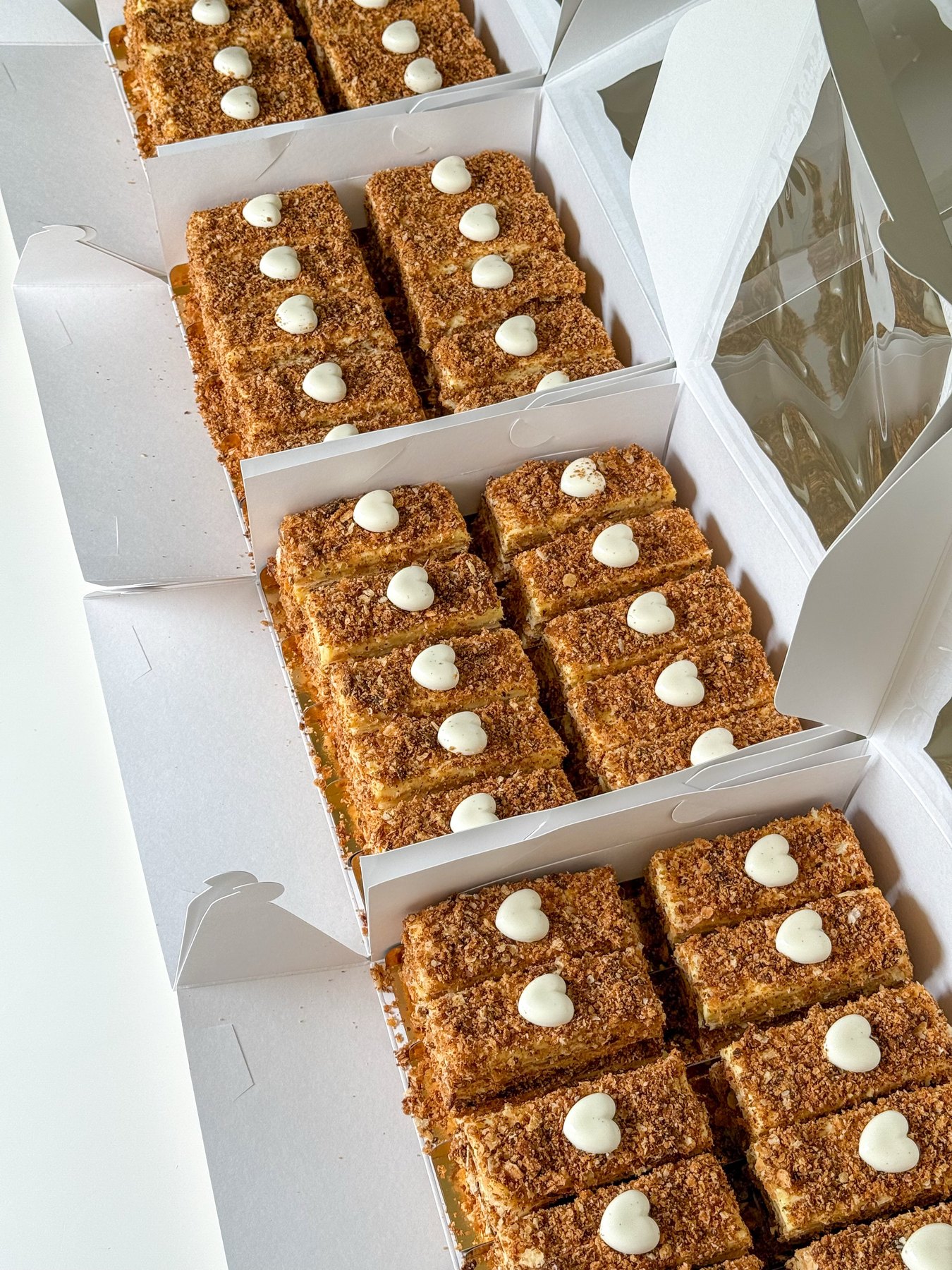 Napoleon cake slices from SoulMade Desserts bakery
